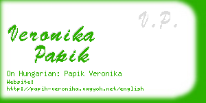 veronika papik business card